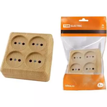 Четырехместная розетка TDM ELECTRIC Ладога SQ1801-0420