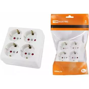 Четырехместная розетка TDM ELECTRIC Ладога SQ1801-0123