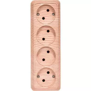 Четырехместная розетка UNIVersal Олимп 1174