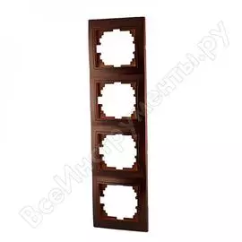 Вертикальная четырехместная рамка Lezard MIRA 701-0400-154