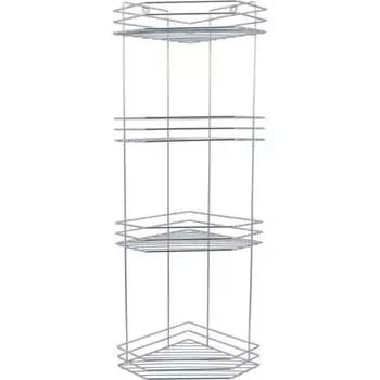 Четырехярусная угловая полка для ванной Rosenberg RUS-385304-4Zn