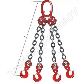 Четырехветвевой цепной строп КантаПлюс ц4СЦ-2,4/5,0м