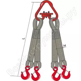 Четырехветвевой текстильный строп КантаПлюс 4СТ-10,0/3,0м