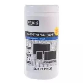 Чистящие салфетки attache selection антистатик, эконом, 100 шт 991437