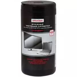 Чистящие влажные салфетки для ЖК и других экранов OfficeClean Стандарт 262495