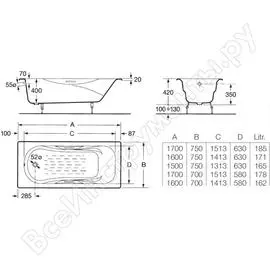 Чугунная ванна Roca