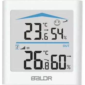 Цифровой термогигрометр BALDR B0135T2H2-WHITE