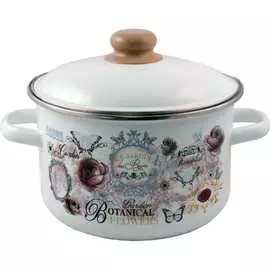 Цилиндрическая эмалированная кастрюля appetite Roses 1RD201М Roses