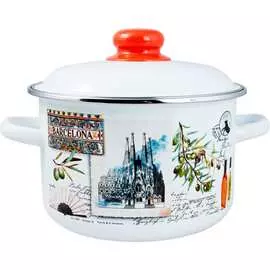 Цилиндрическая эмалированная кастрюля appetite