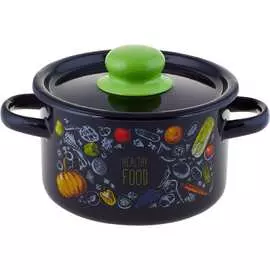 Цилиндрическая эмалированная кастрюля appetite Healthy food 1с16с/1 Healthy