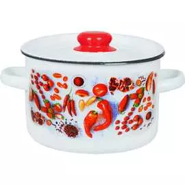Цилиндрическая эмалированная кастрюля appetite Паприка 1с17с Паприка