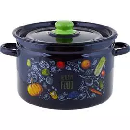 Цилиндрическая эмалированная кастрюля appetite Healthy food 1с18с Healthy