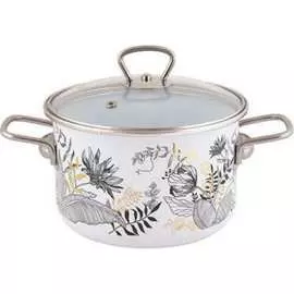 Цилиндрическая эмалированная кастрюля appetite Botany 1SD225S Botany