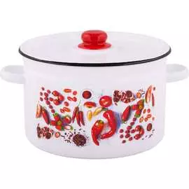 Цилиндрическая эмалированная кастрюля appetite Паприка 1с18с Паприка