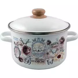 Цилиндрическая эмалированная кастрюля appetite Roses 1RD181М Roses