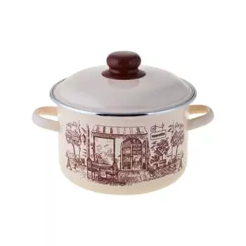 Цилиндрическая эмалированная кастрюля appetite CAFE 1RD221М CAFE