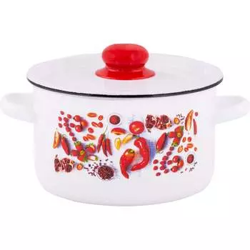 Цилиндрическая эмалированная кастрюля appetite Паприка 1с16с/1 Паприка