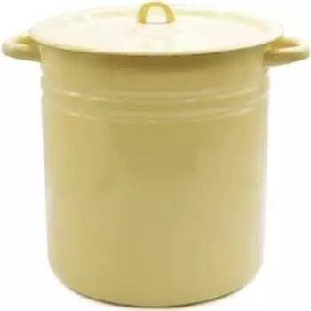 Цилиндрическая эмалированная кастрюля СТАЛЬЭМАЛЬ