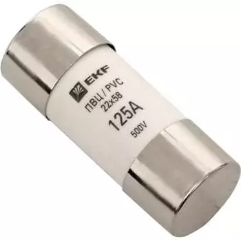 Цилиндрическая плавкая вставка EKF ПВЦ PROxima pvc-22x58-125