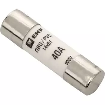 Цилиндрическая плавкая вставка EKF ПВЦ PROxima pvc-14x51-40