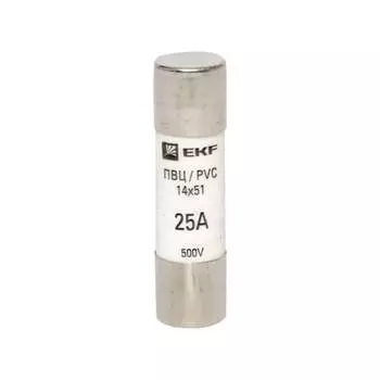 Цилиндрическая плавкая вставка EKF PROxima ПВЦ pvc-14x51-25