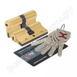 Цилиндровый механизм cisa ap4s 0p3s1-19.66 80 мм/30+10+40, латунь 38287