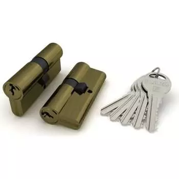 Цилиндровый механизм Fuaro (100 ZA/60) 1000ZAKey60(25+10+25) AB 40999