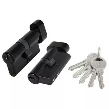 Цилиндровый механизм Fuaro (100 ZM/70) 1000ZMKnob70(30+10+30) BL 45439