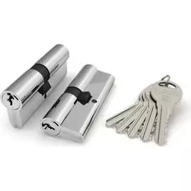 Цилиндровый механизм fuaro r300/60 mm-bl /25+10+25/ cp хром 5 кл. блистер 26003