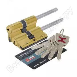 Цилиндровый механизм под вертушку cisa дл. шток ap4s 0p3s7-90.66 80 мм/45+10+25, латунь 38317