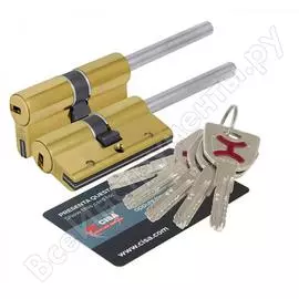 Цилиндровый механизм под вертушку cisa дл. шток ap4s 0p3s7-07.66 60 мм/25+10+25, латунь 38291