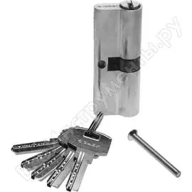 Цилиндровый механизм зубр эксперт повышенной защищенности тип ключ-ключ цвет хром 6-pin 90 мм 52105-90-2