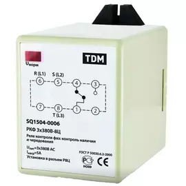 Цокольное реле контроля фаз TDM ELECTRIC РКФ SQ1504-0006