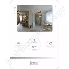 Цветной монитор видеодомофона без трубки hands-free j2000 df-изабелла белый cc000002123