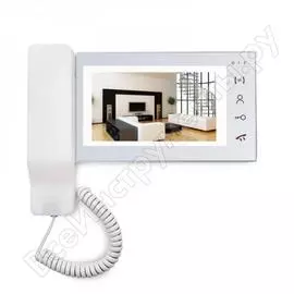 Цветной монитор видеодомофона с трубкой j2000 df-полина pal 7 белый cc000008028