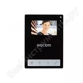 Цветной видеодомофон без трубки hands-free kocom kcv-434sd черный cc000000599