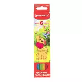 Цветные карандаши BRAUBERG My lovely dogs 180518