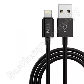 Дата-кабель tfn usb-8pin 1м tpe black -cligusb1mtpbk