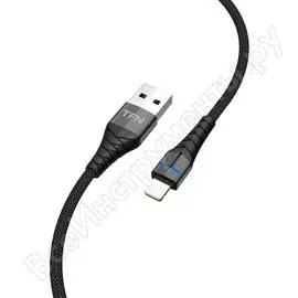 Дата-кабель tfn usb-8pin knight 1м black -cknligusb1mbk