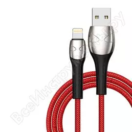 Дата-кабель tfn usb-8pin spider 1м red-black -cspdligusb1mrd