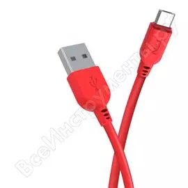 Дата-кабель tfn usb-microusb 1м pvc red -cmic1mpvcrd