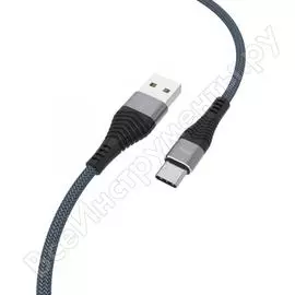 Дата-кабель tfn usb-typec нейлон 1м graphite -cfzusbcusb1mgr