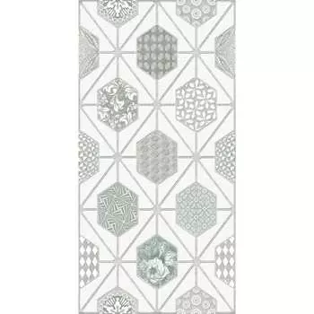 Декор Azori Ceramica 31.5x63 см, devore light geometria 587192002