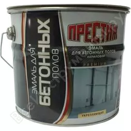 Декоративная эмаль престиж для бетонных полов коричневая 6.5 кг 2 44953