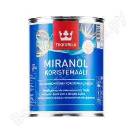 Декоративная краска tikkurila miranol с металлическим эффектом, для внутренних работ медь 0,1л 677010006