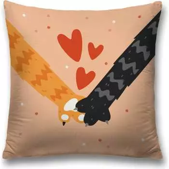 Декоративная наволочка JOYARTY Давай лапу sl_422679