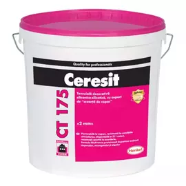 Декоративная штукатурка ct 175 силикатно-силиконовая эффект "короед" (2.0 мм; 25 кг) henkel ceresit 1318441