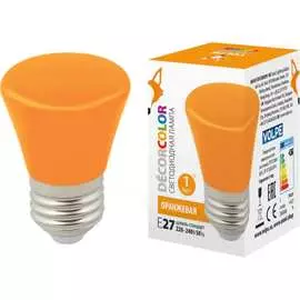 Декоративная светодиодная лампа Volpe LED-D45-1W/ORANGE/E27/FR/С BELL UL-00005642