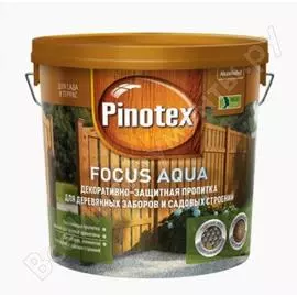 Декоративное защитное средство для заборов и садовых построек pinotex focus aqua палисандр 0,75л 5255608