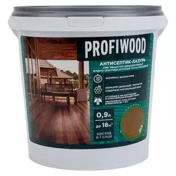 Декоративный атмосферостойкий антисептик-лазурь Profiwood